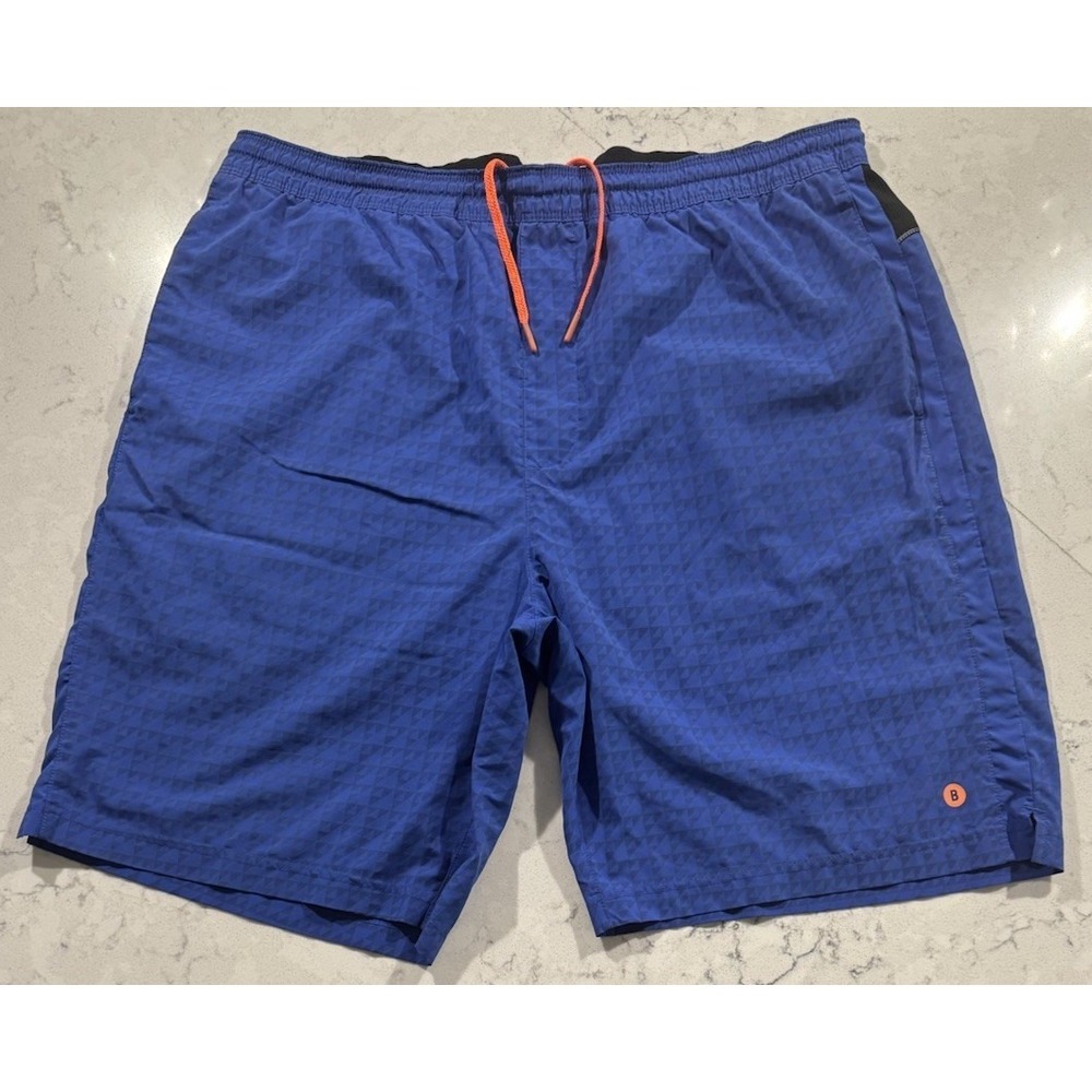 Bonobos Swim Trunks Mens 38 Blue Geometric Stretch Summer Beach Surf Shorts